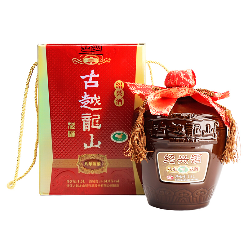 古越龍山八年陳釀半干型紹興黃酒15L一壇