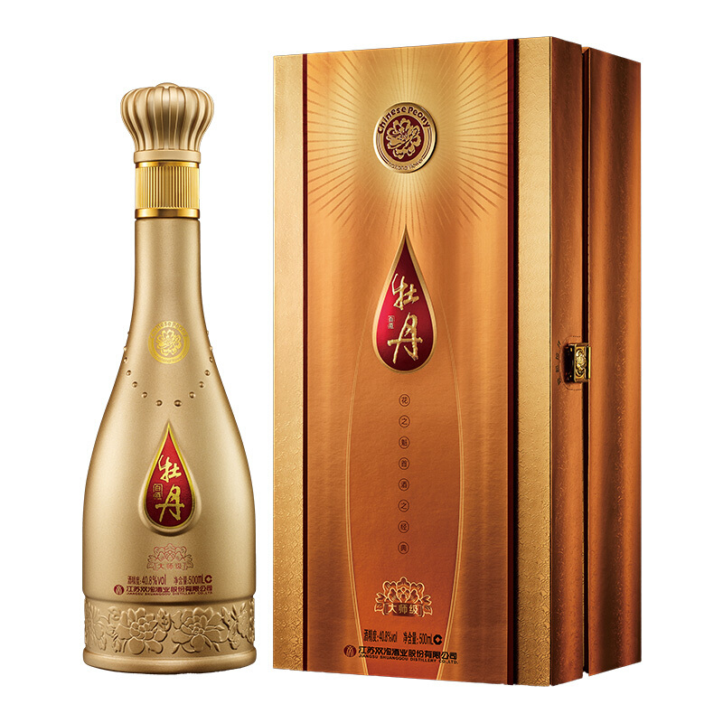 江蘇省雙溝酒牡丹系列大師級(jí)牡丹408度濃香型500ml單瓶裝