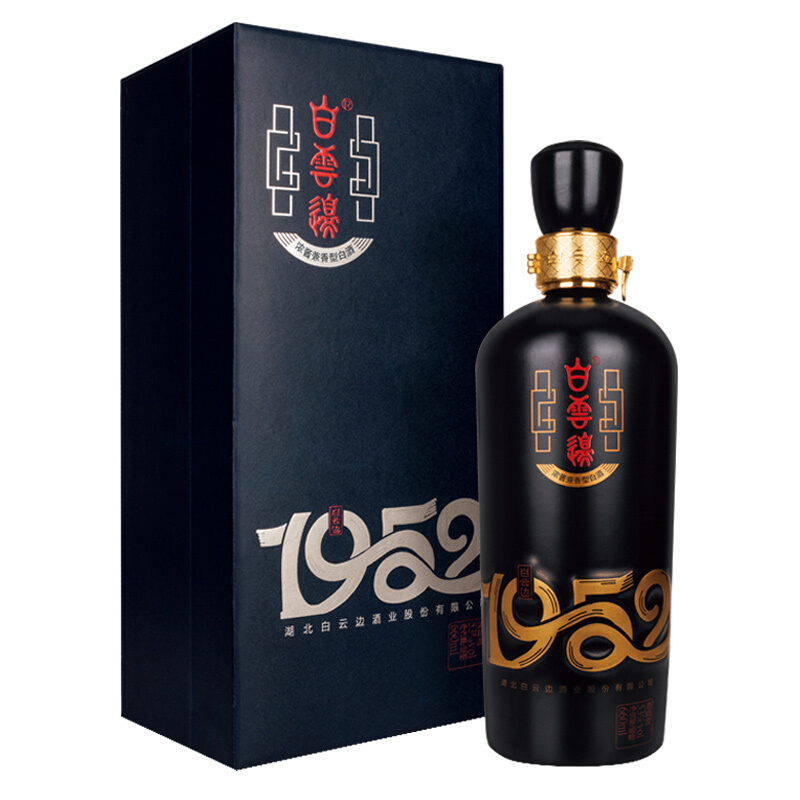 湖北白云邊酒業(yè)1952白酒53度濃醬兼香型660ml單瓶裝