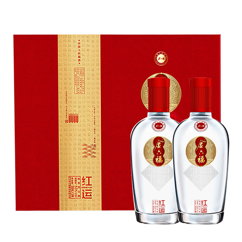 金六福酒紅運(yùn)禮盒50度濃香型500ml單瓶裝