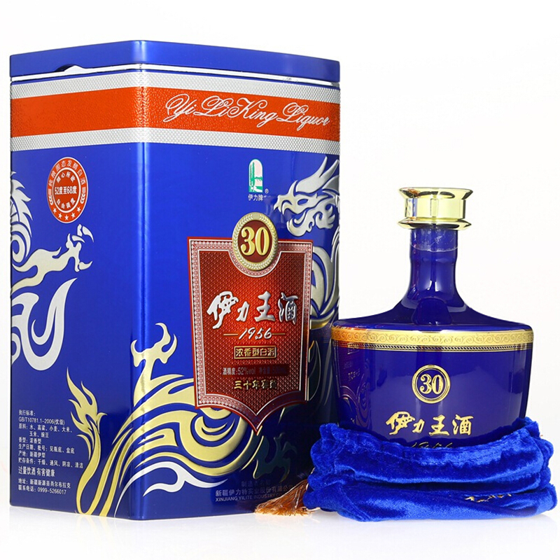 伊力特伊力王酒藍王52度濃香型500ml單瓶裝