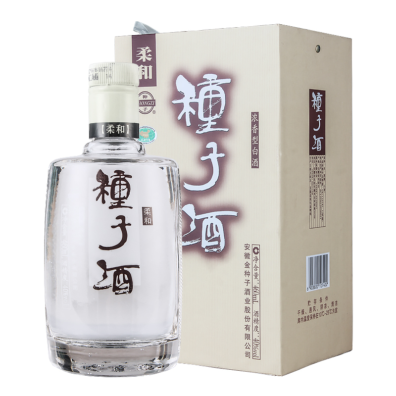 柔和種子酒40度濃香型460ml單瓶裝
