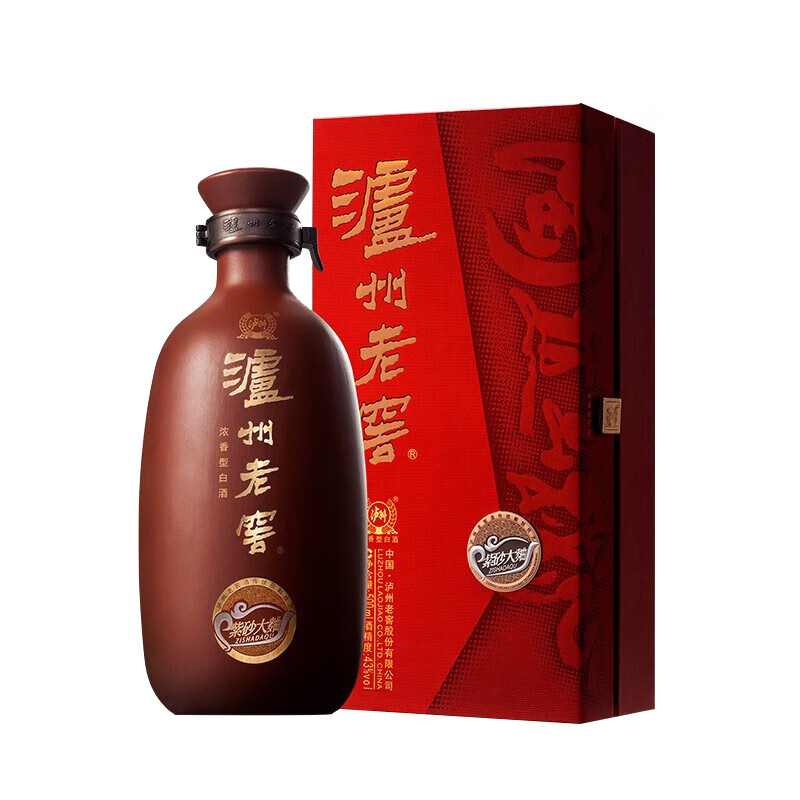 瀘州老窖紫砂大曲52度濃香型白酒500ml單瓶