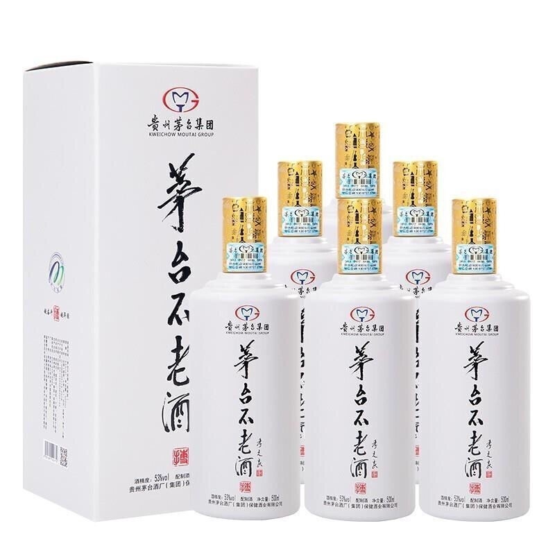 茅台不老酒博白53度白酒500ml*6价格图表-[口感评测]真假鉴别多少钱一瓶
