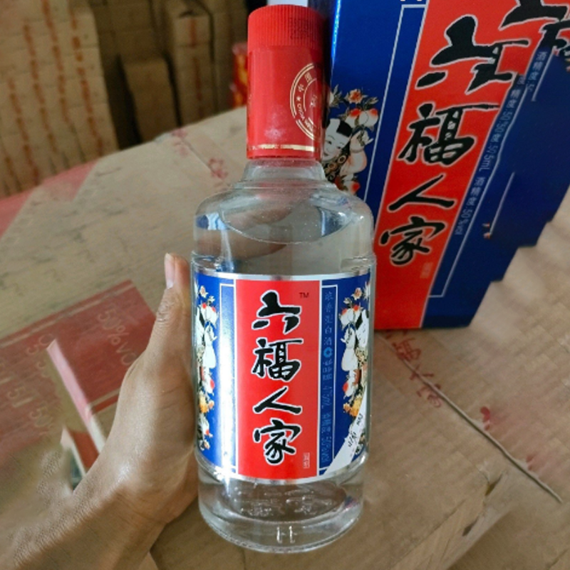 2007年金六福六福人家藍標50度白酒475ml*6