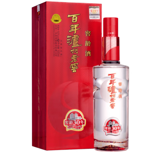 瀘州老窖 窖齡30年 濃香型白酒 52度500ml*6