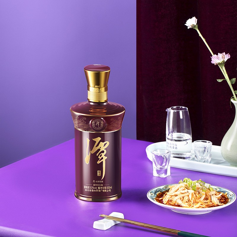 2022年 潭酒 紅得發(fā)紫 53度白酒 500ml*3