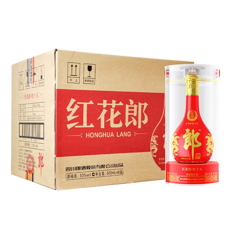 2022年 紅花郎15 53度白酒 500ml*6