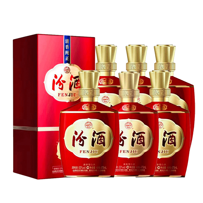 汾酒 白酒 1915巴拿馬 基礎(chǔ)版 清香型 53度 475ml*6