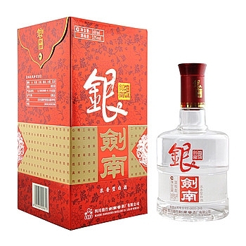 四川劍南春酒銀劍南鴻運(yùn)花開富貴口感濃香型52度白酒500ml單瓶裝