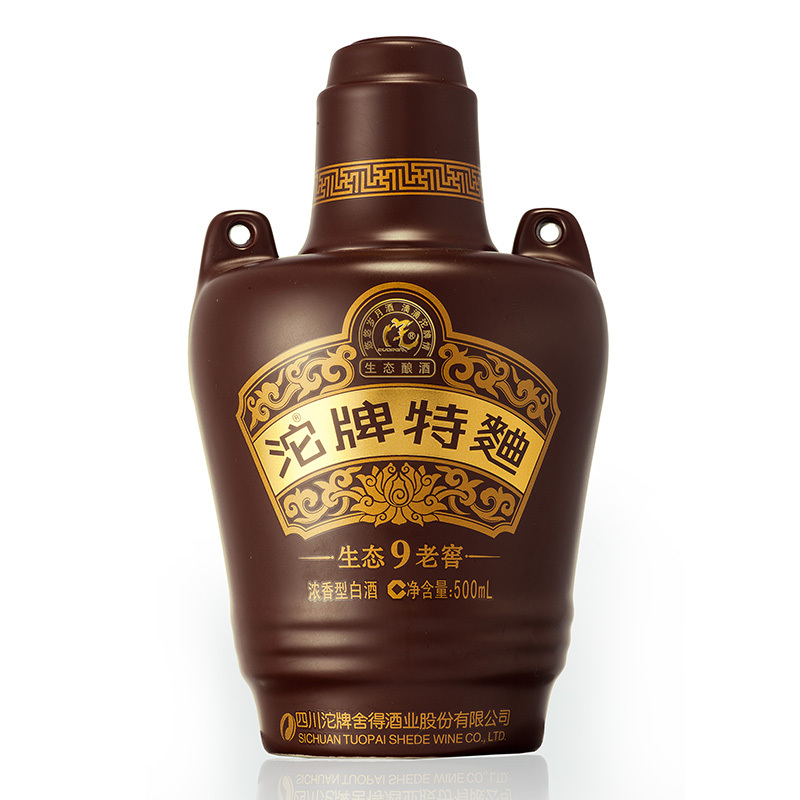 四川沱牌舍得集團(tuán)沱牌特曲生態(tài)老窖9口感濃香型42度白酒500ml單瓶裝
