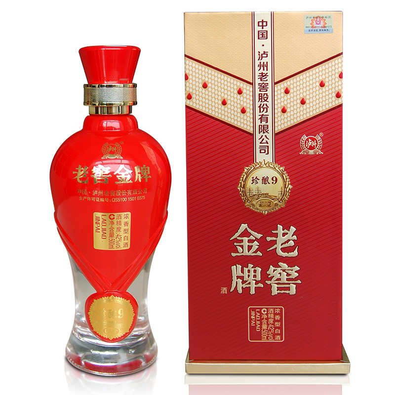 四川瀘州老窖老窖金牌珍釀9口感濃香型42度白酒500ml單瓶裝