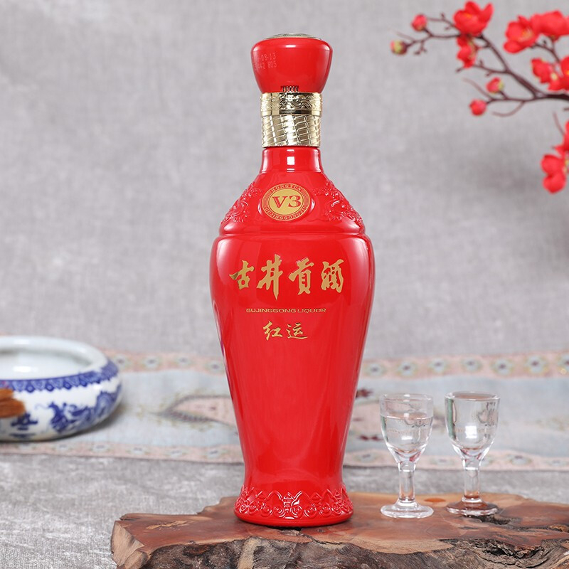 古井貢酒50度紅運(yùn)V3濃香型500ml單瓶