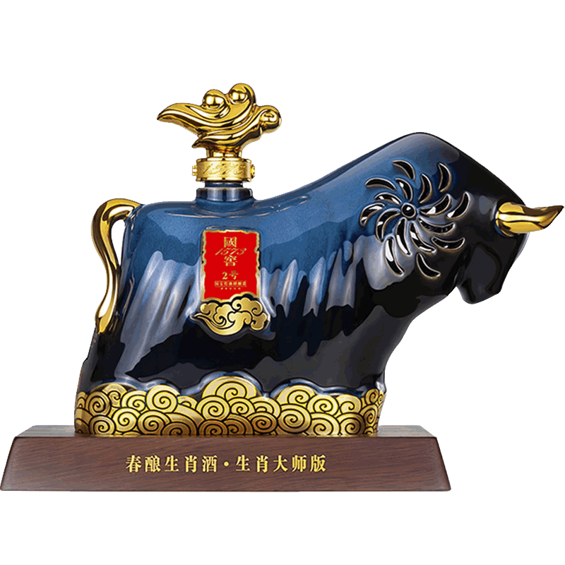 四川瀘州老窖國窖1573春釀牛運(yùn)載瑞口感濃香型55度白酒2500ml單瓶裝
