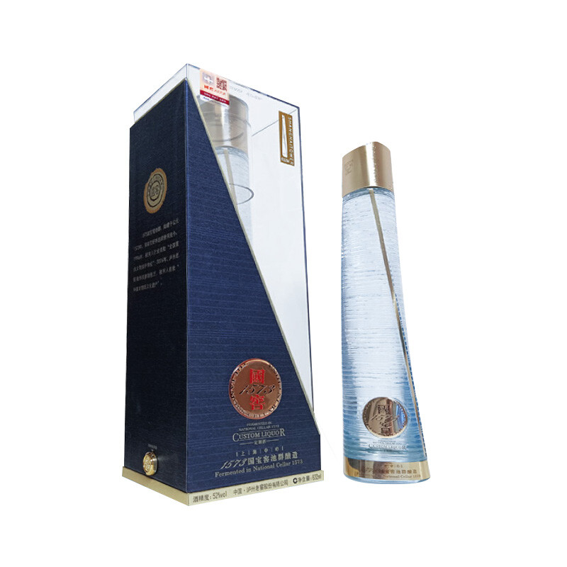 瀘州老窖國(guó)窖1573上海中心口感濃香型52度白酒632ml單瓶裝