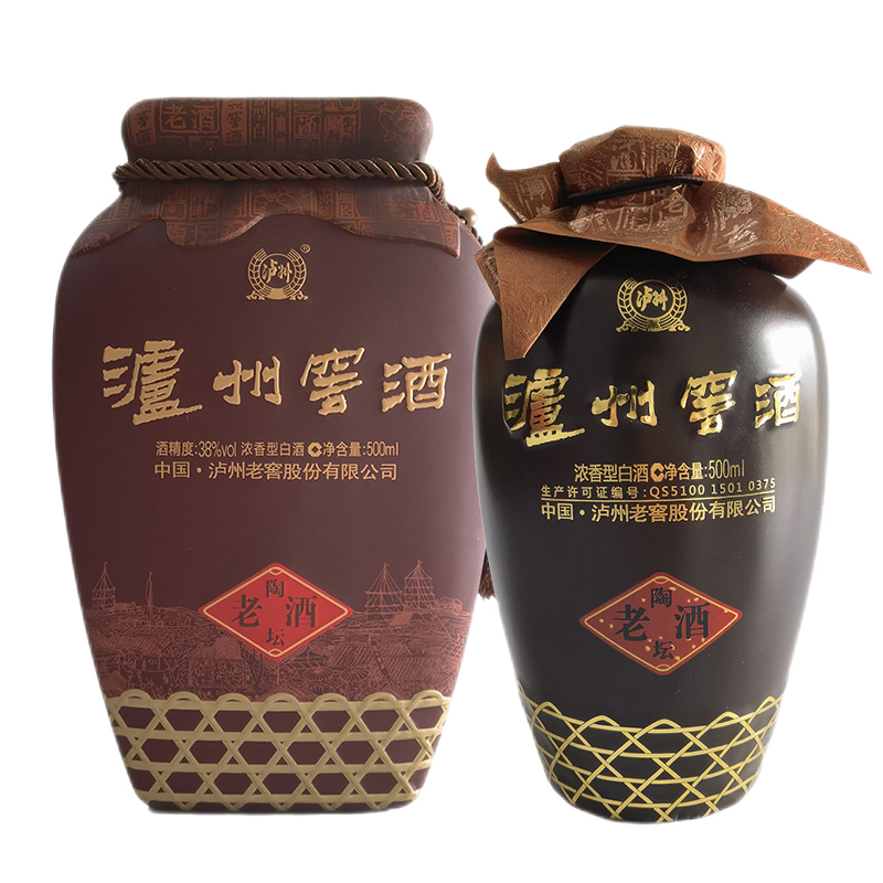 瀘州老窖2015年瀘州窖酒陶壇老酒口感濃香型52度白酒500ml壇裝