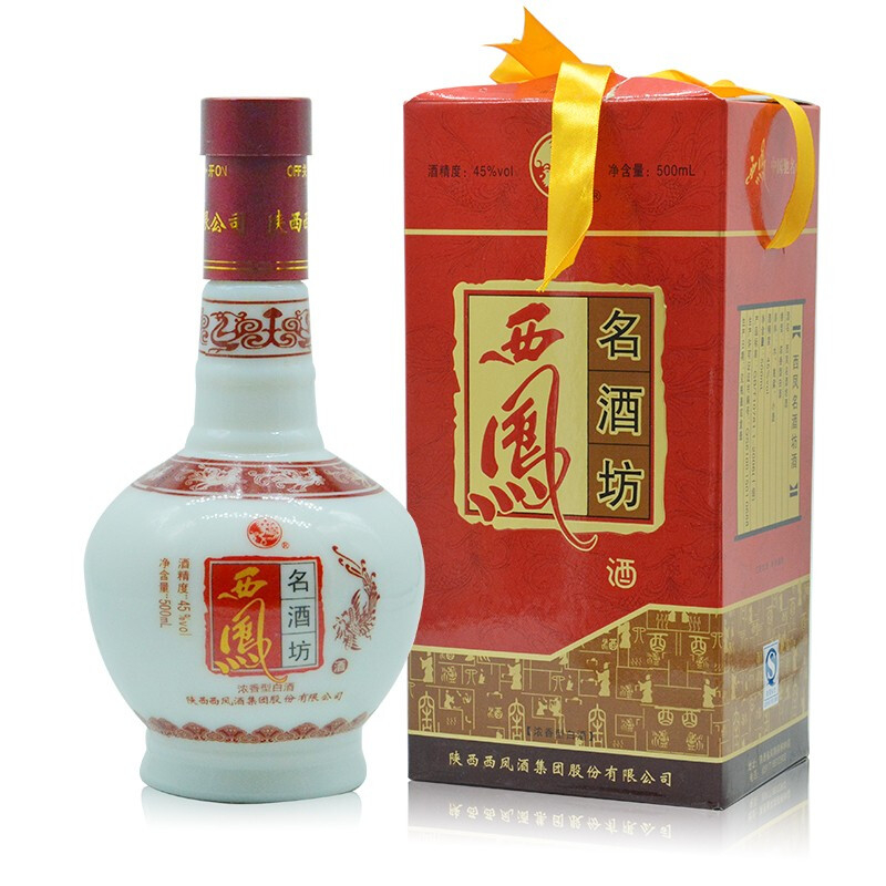 陜西西鳳名酒坊2011年口感濃香型45度白酒500ml單瓶裝