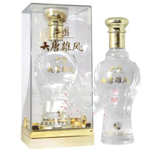 陜西西鳳酒大唐雄風(fēng)水晶瓶口感鳳香型45度白酒500ml單瓶裝