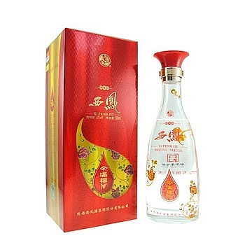 陜西西鳳酒今滿?？诟袧庀阈?0度白酒500ml單瓶裝