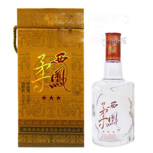 陜西西鳳酒三星柔西鳳口感綿柔鳳香型45度白酒500ml單瓶裝