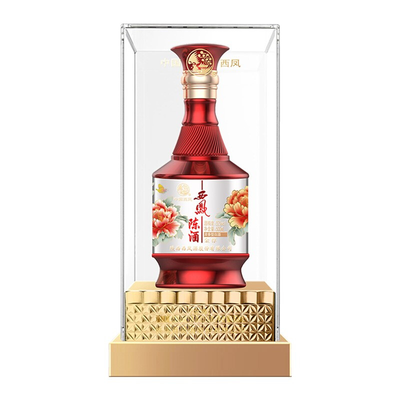 陜西西鳳陳酒金尊口感濃香型52度白酒500ml單瓶裝