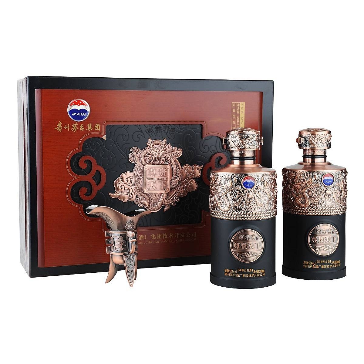 貴州茅臺集團家常春四季發(fā)財禮盒口感濃香型52度白酒500ml*2禮盒裝