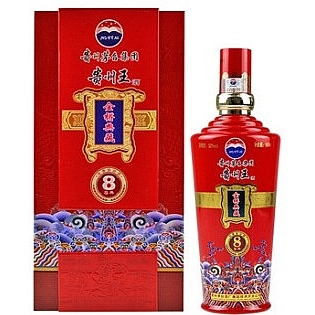 貴州茅臺集團貴州王酒金樽典藏8年尊典口感濃香型52度白酒500ml單瓶裝