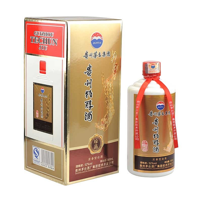 貴州茅臺集團貴州特醇珍品口感濃香型52度白酒500ml單瓶裝