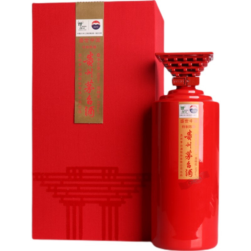 貴州茅臺(tái)集團(tuán)2010年盛世中國特制陳釀口感醬香型53度白酒500ml單瓶裝
