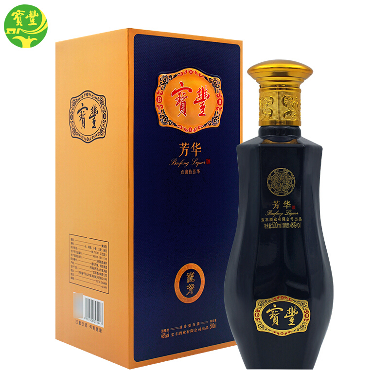 河南省寶豐酒芳華·流芳46度清香型500ml單瓶裝