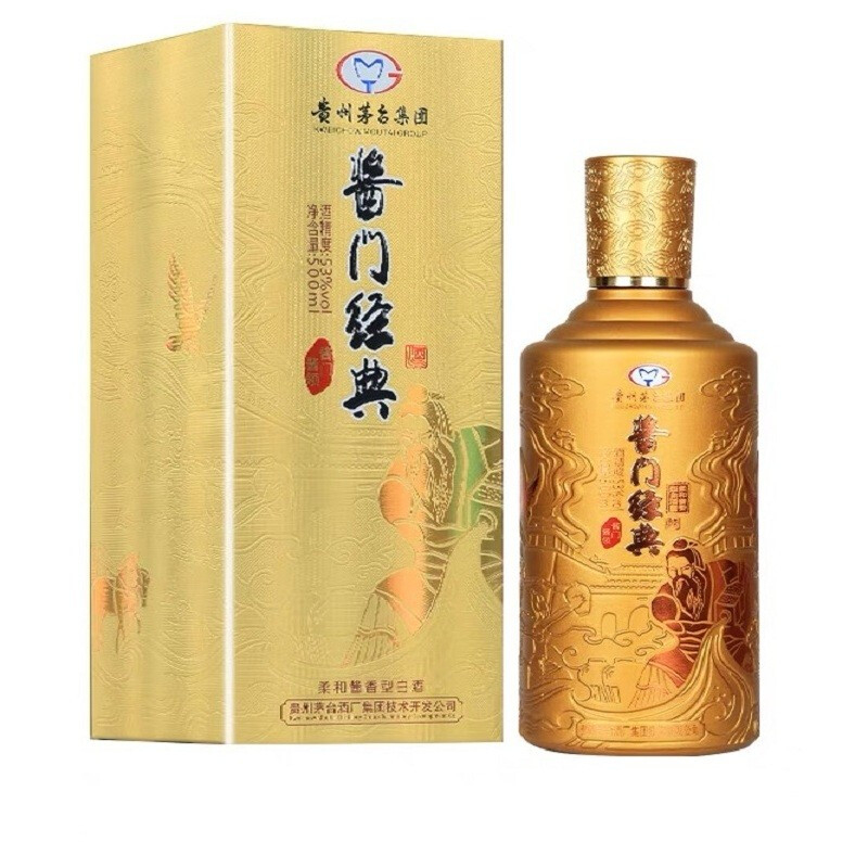 貴州茅臺集團(tuán)醬門經(jīng)典將領(lǐng)酒金裝口感醬香型53度白酒500ml單瓶裝
