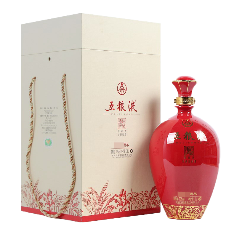 五糧液建國70周年紀(jì)念酒3L大瓶裝口感濃香型70度白酒3000ml單瓶裝