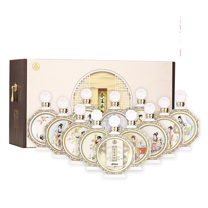 五糧液春夏秋冬十二金釵酒口感濃香型52度白酒500ml單瓶裝