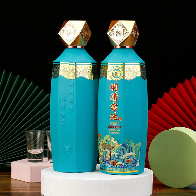 白水杜康明清窖池封藏30年口感濃香型52度白酒500ml單瓶裝