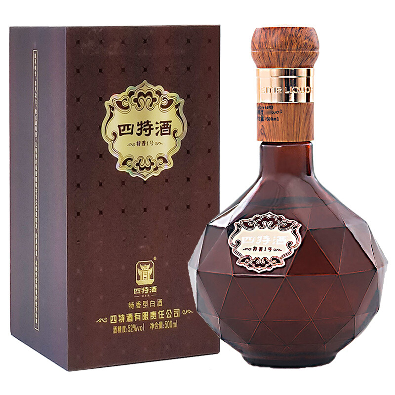 江西省四特酒特香1號52度特香型白酒500ml單瓶裝