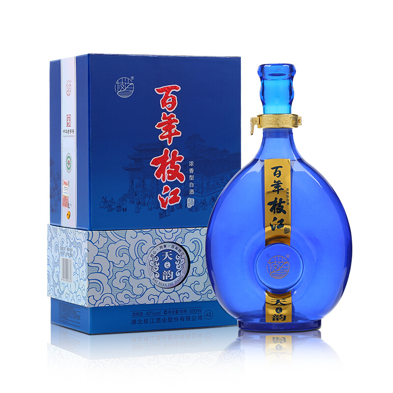湖北枝江酒業(yè)百年枝江天之韻42度濃香型500ml單瓶裝
