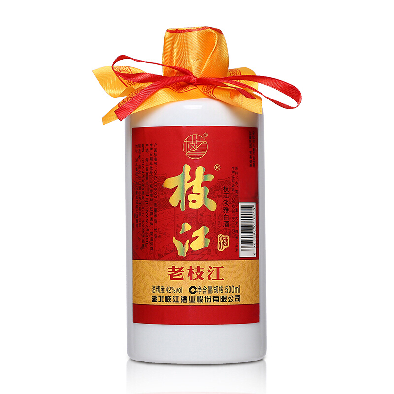 湖北枝江酒業(yè)老枝江42度淡雅香型500ml單瓶裝
