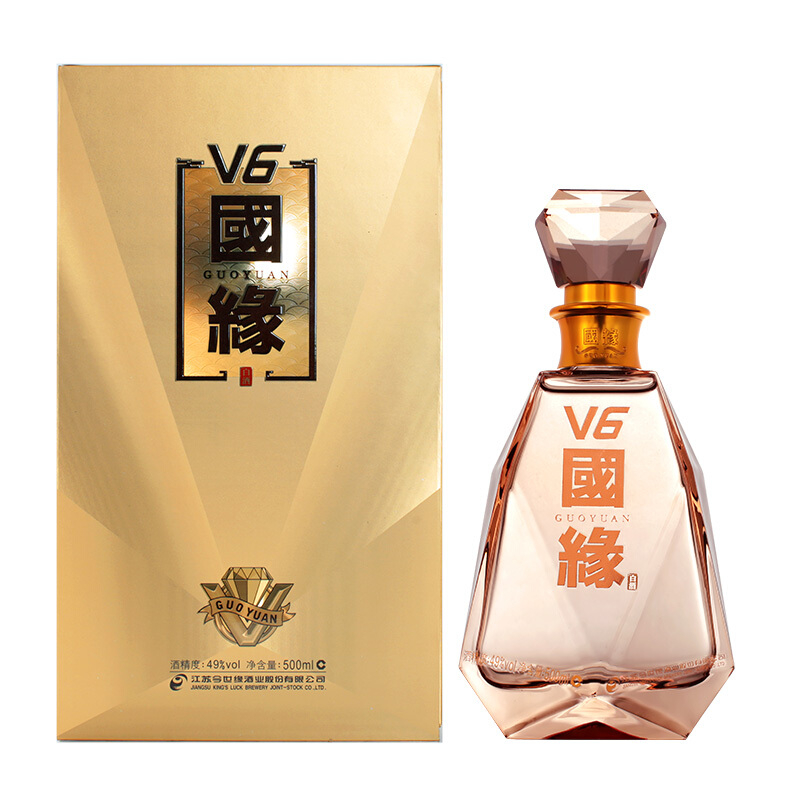 今世緣酒業(yè)國緣V6 49度濃香幽雅醇厚型500ml單瓶裝