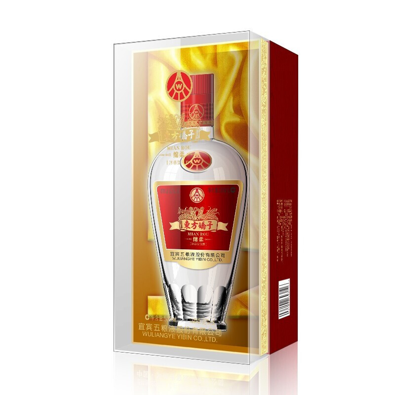 五糧液東方嬌子綿柔52°度濃香型白酒500ml單瓶裝