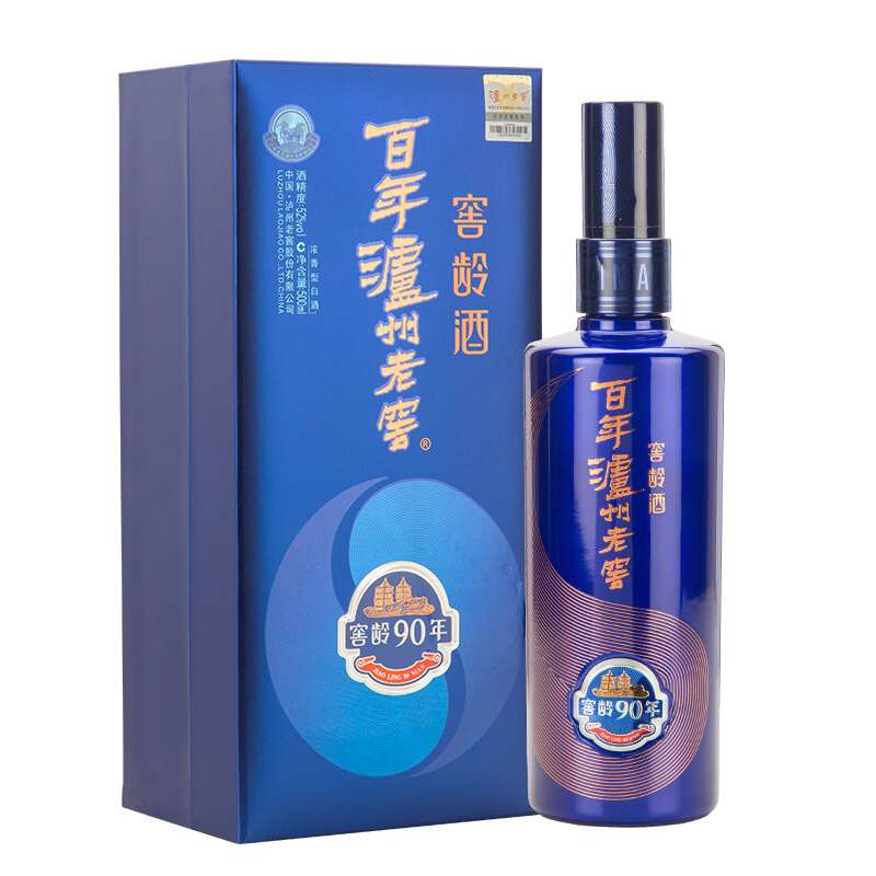 瀘州老窖窖齡90年新品52度濃香型白酒500ml單瓶裝