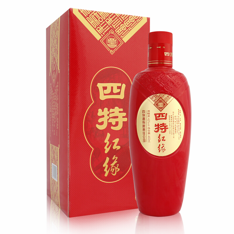 江西省四特酒2015年紅緣42度特香型白酒460ml單瓶裝