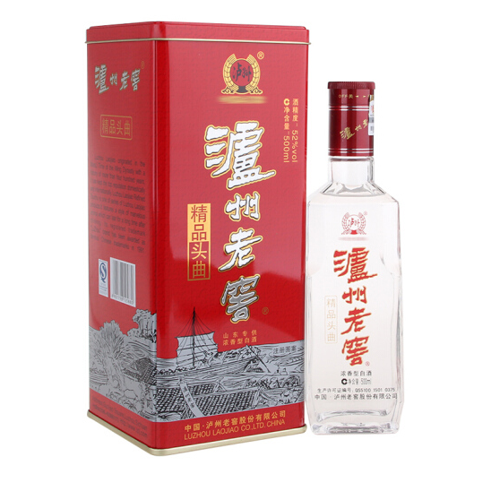四川瀘州老窖2014年精品頭曲口感濃香型52度白酒500ml單瓶裝