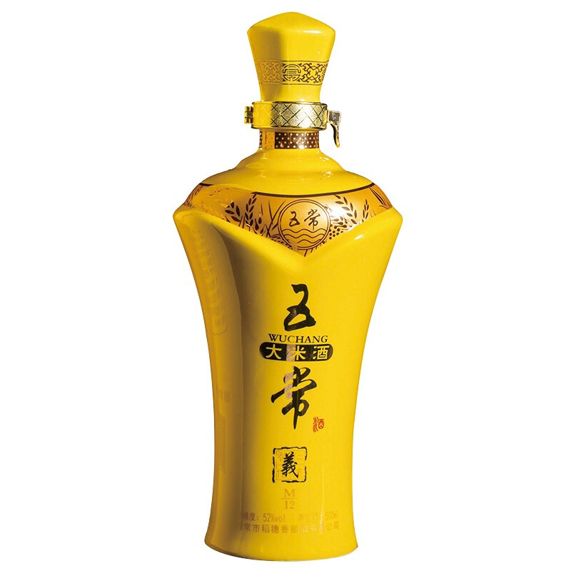 湖北稻花香酒52度五常大米酒M12濃香型500ml單瓶裝