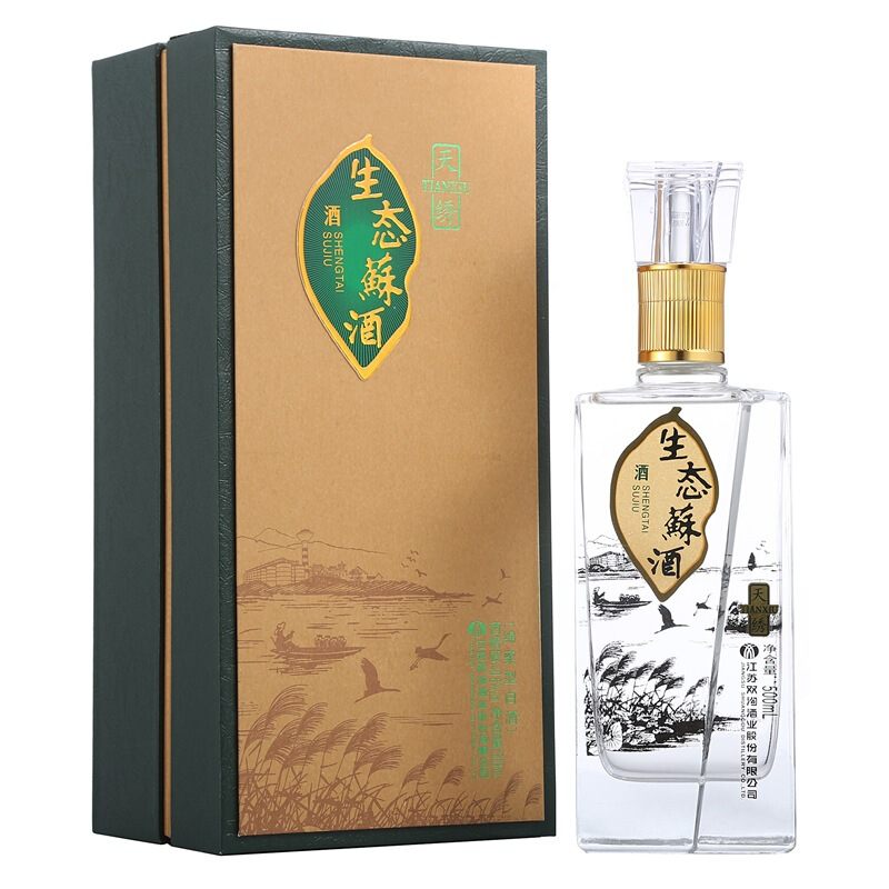 雙溝生態(tài)蘇酒天繡408度濃香型500ml單瓶裝