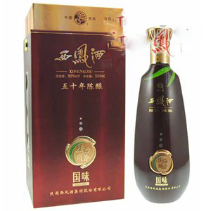 陜西西鳳酒五十年陳釀生態(tài)鳳香國味口感鳳香型50度白酒500ml單瓶裝