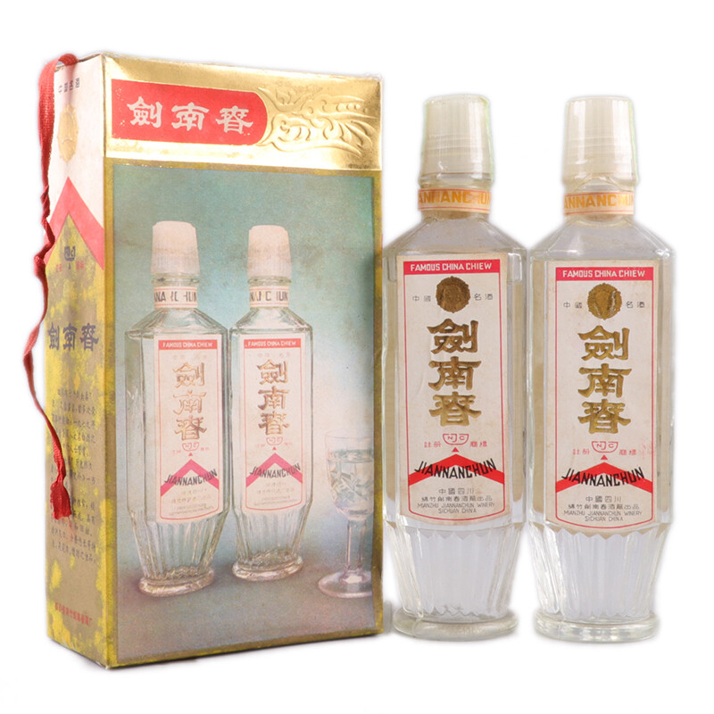 四川1988年鼎興T8方劍盒口感濃香型52度白酒250ml單瓶裝