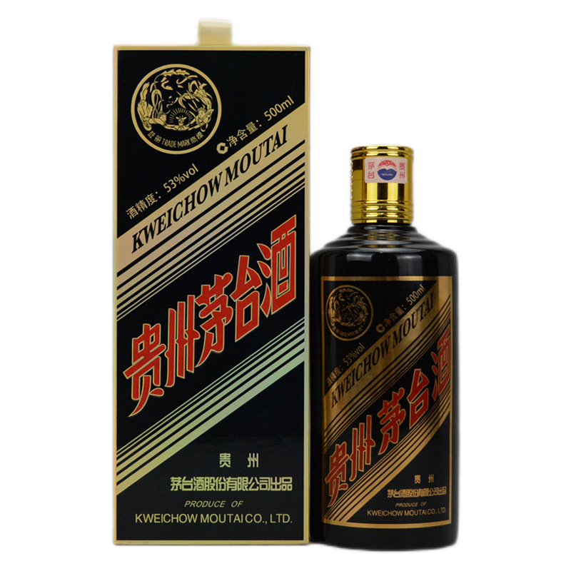 貴州茅臺(tái)2019年澳門黑金53度醬香型白酒500ml單瓶