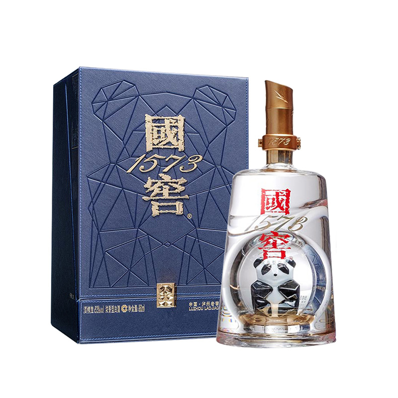 四川瀘州老窖國(guó)窖1573熊貓版口感濃香型53度白酒960ml禮盒裝