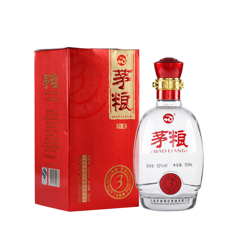 云南茅糧小曲三年陳釀52度清香型500ml單瓶