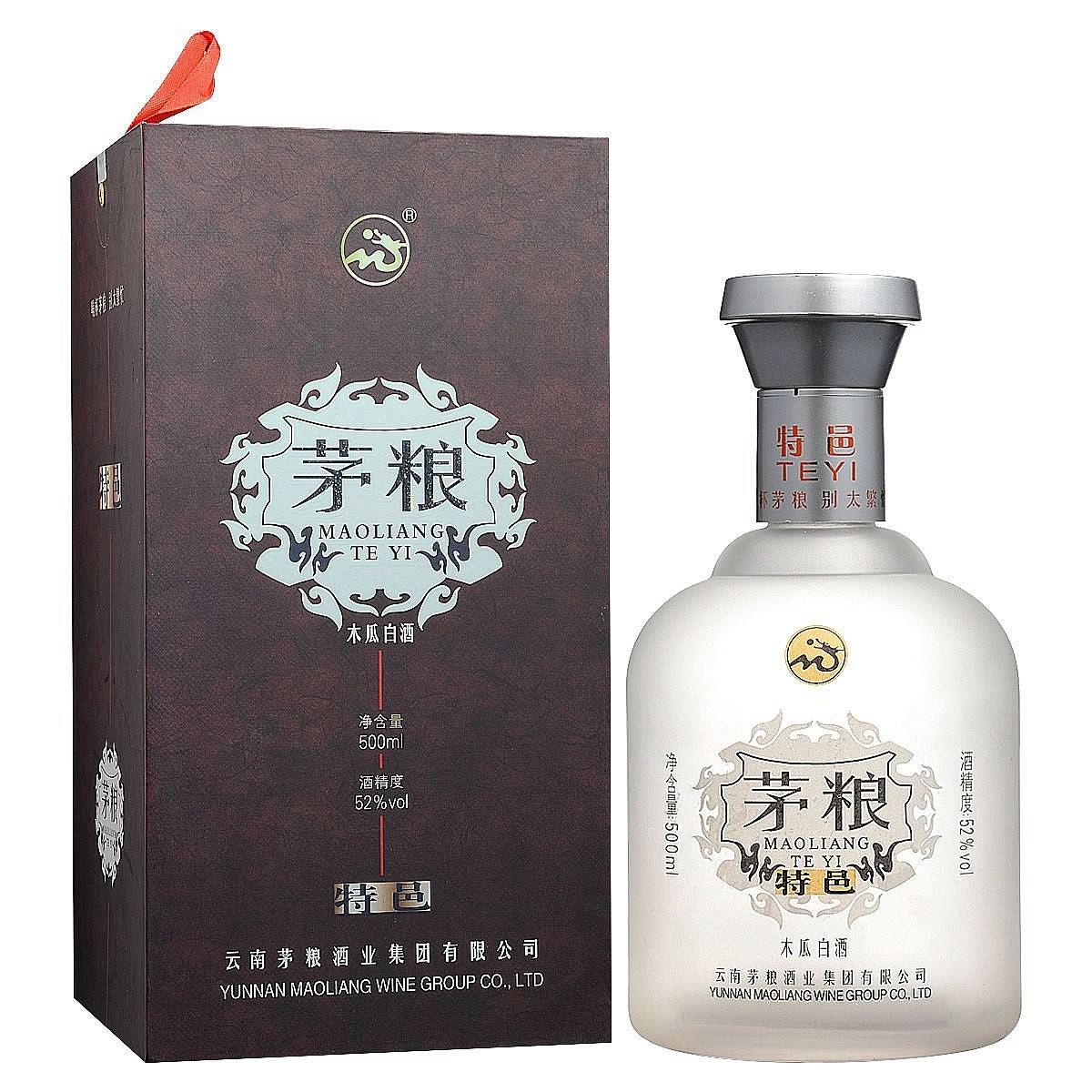 云南茅糧特邑木瓜白酒52度清香型500ml單瓶